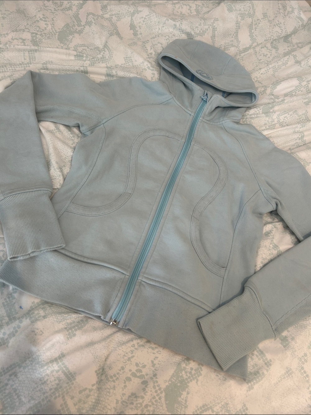 lululemon athletica Light Blue Zip-Up Hoodie